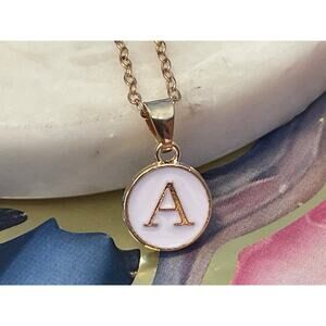 A Letter initial pendant necklace